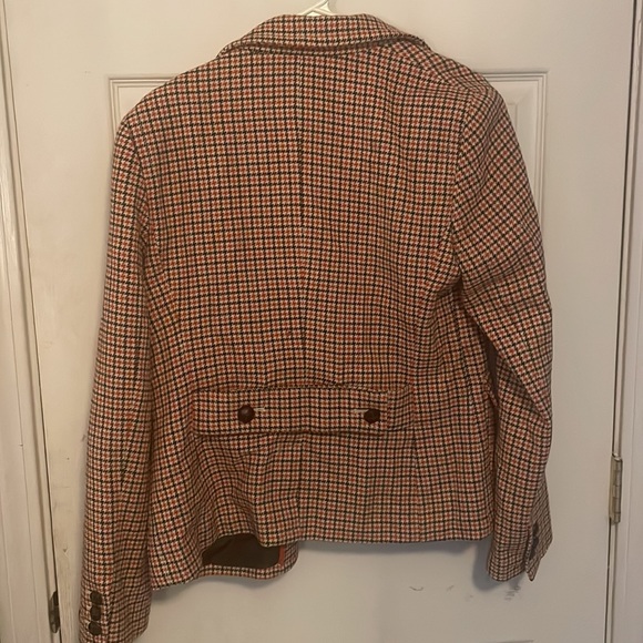 Talbots orange patterned blazer size 10 - Picture 2 of 5